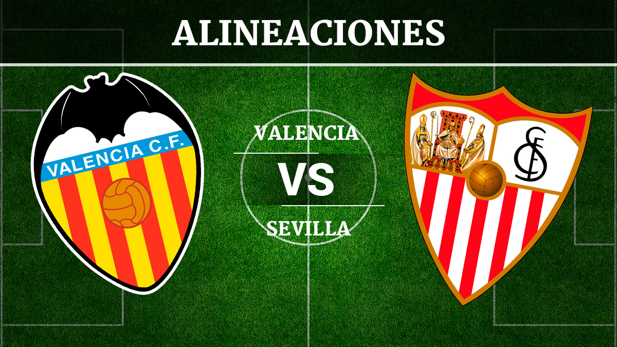 Consulta las posibles alineaciones del Valencia vs Sevilla.