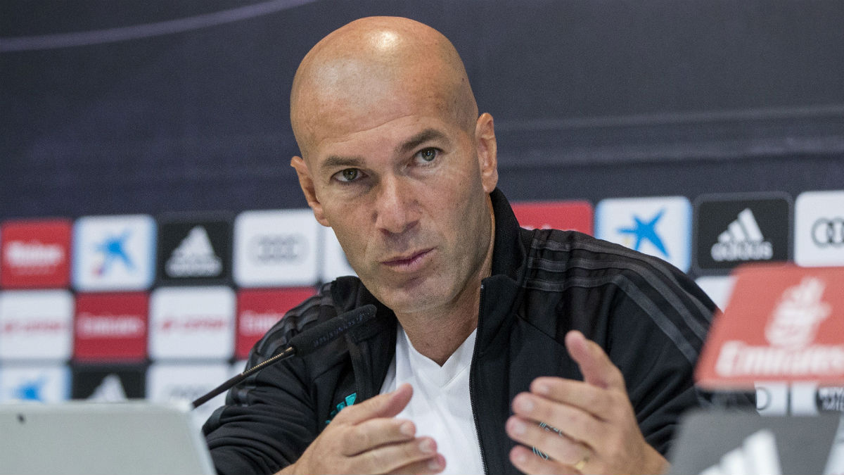 Zinedine Zidane, en rueda de prensa. (EFE)