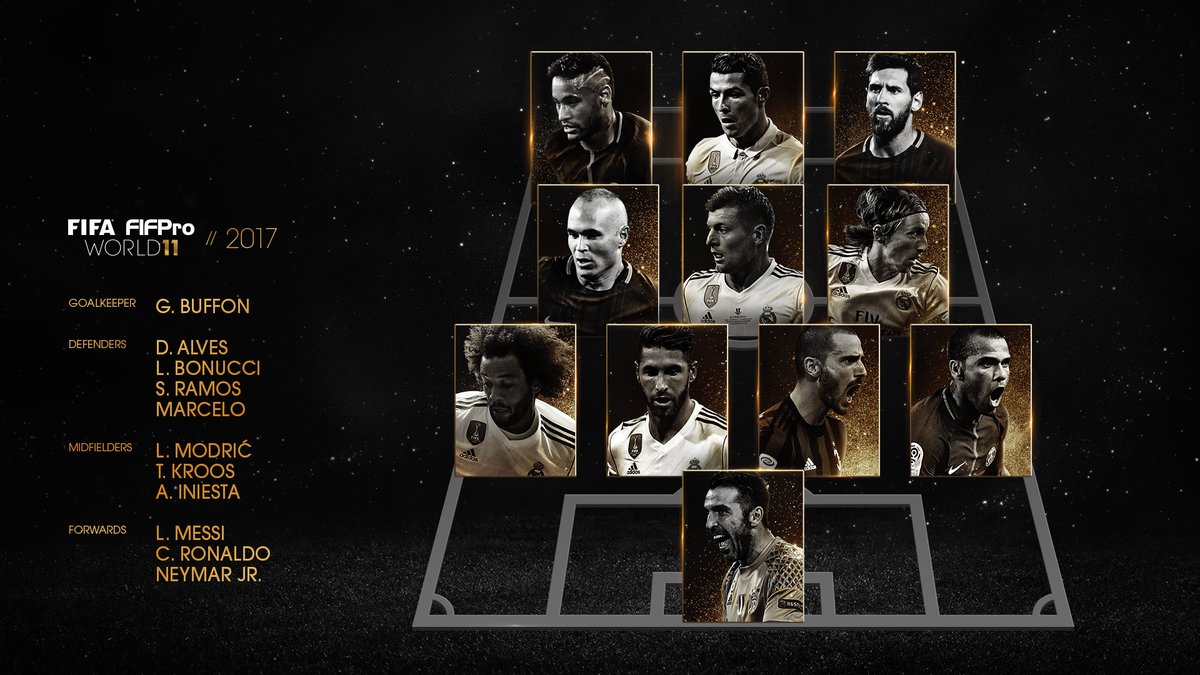 Cristiano, Kroos, Modric, Marcelo y Ramos, en el once ideal