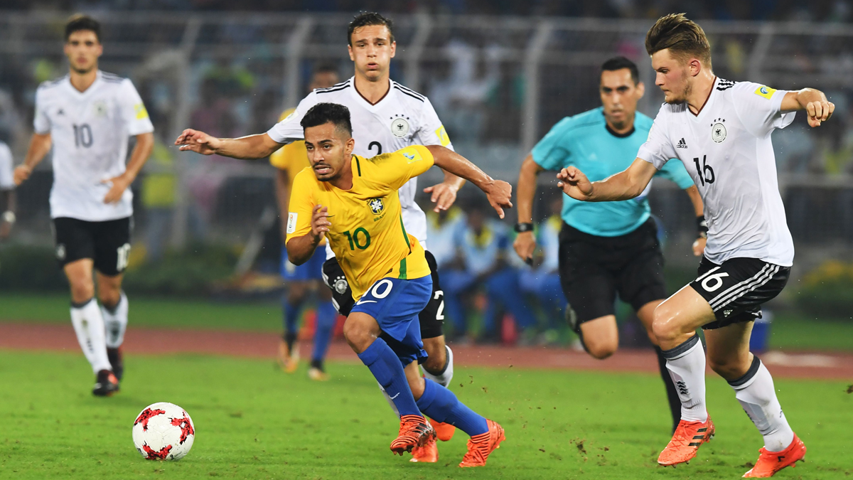 Alan Souza, durante el Brasil-Alemania del Mundial Sub-17.
