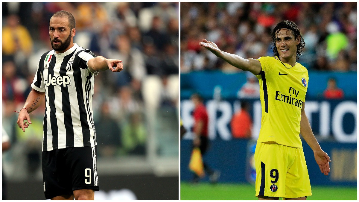 Higuaín, con la Juve, y Cavani, con el PSG.