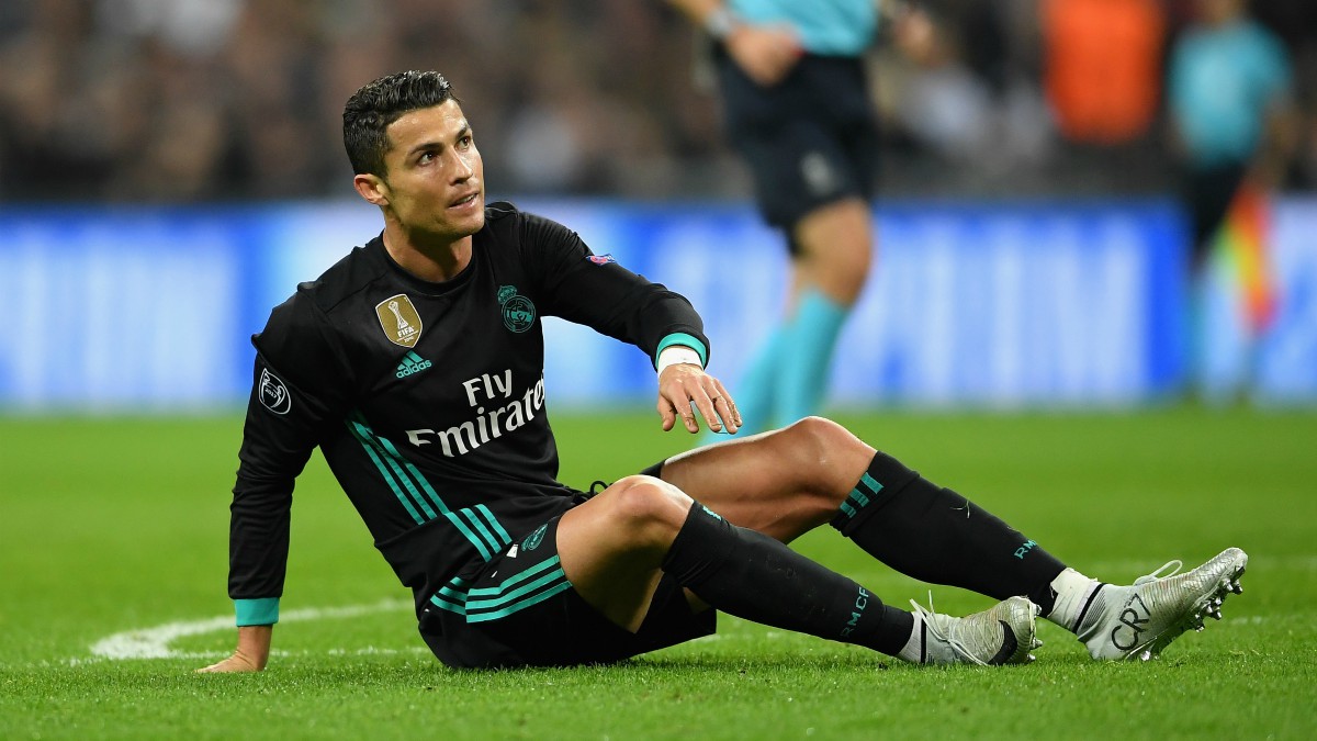 Cristiano se lamenta en el Tottenham vs Real Madrid. (Getty)