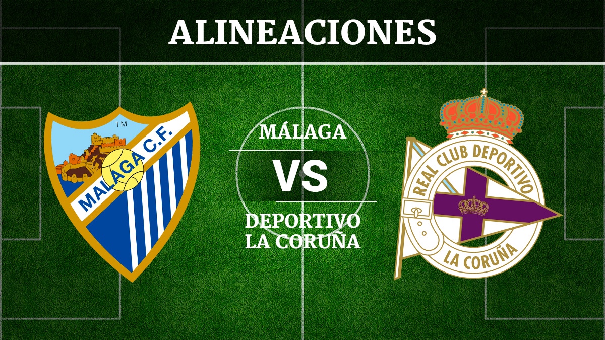 Consulta las posibles alineaciones del Atlético de Málaga vs Deportivo de la Coruña.