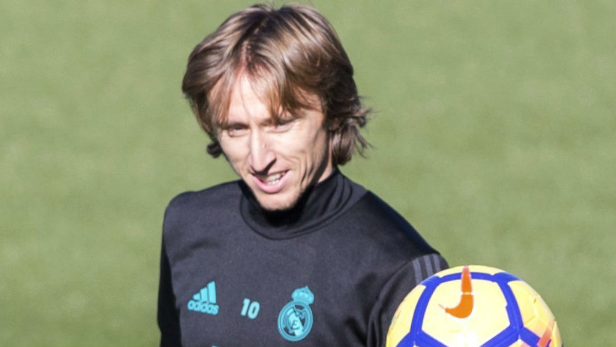 Luka Modric, en un entrenamiento. (EFE)