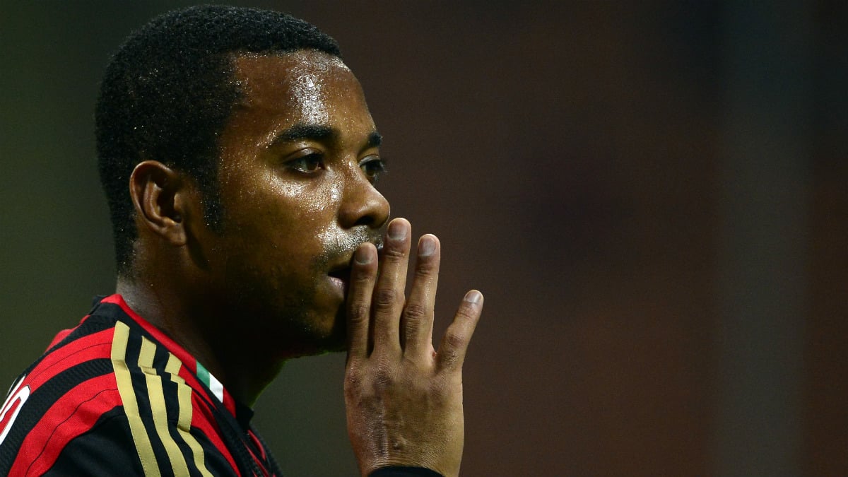 Robinho, en su época con el AC Milan. (AFP)