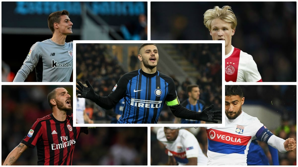 Kepa, Bonucci, Dolberg, Fekir e Icardi pueden ser los regalos de Reyes de Zidane. (Fotos: Getty Images)