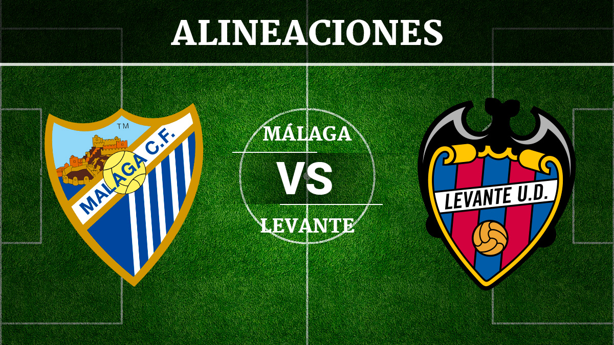 Consulta las posibles alineaciones del Málaga vs Levante.