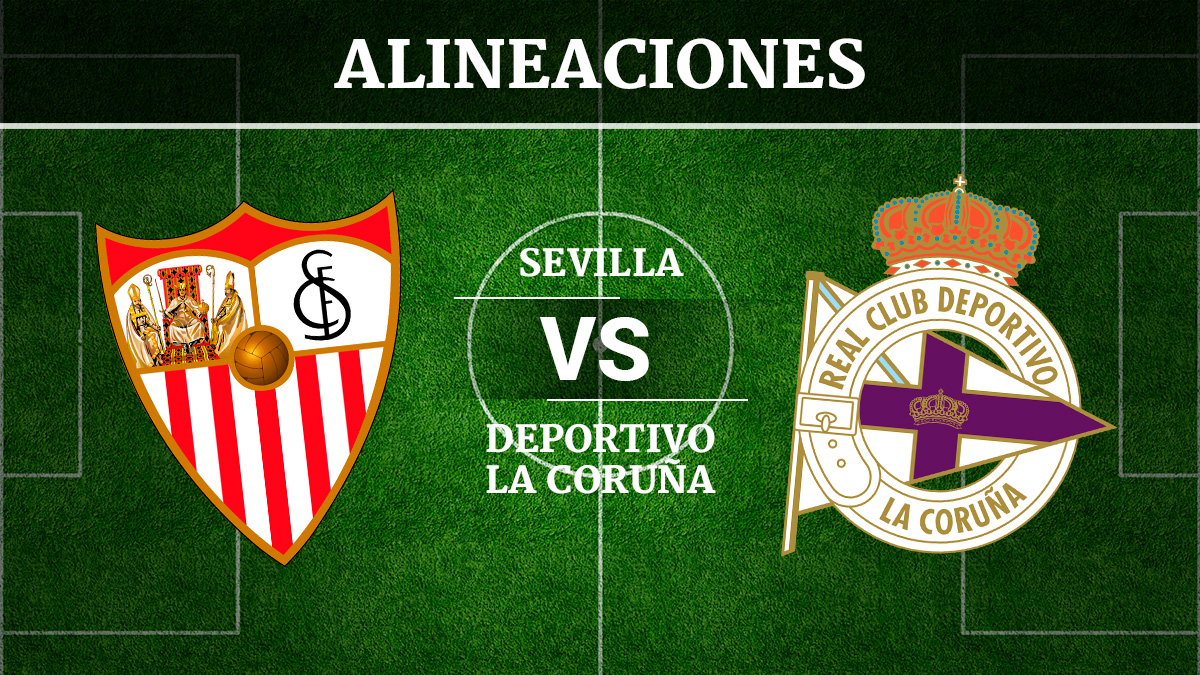 Consulta las posibles alineaciones del Sevilla vs Deportivo de la Coruña.