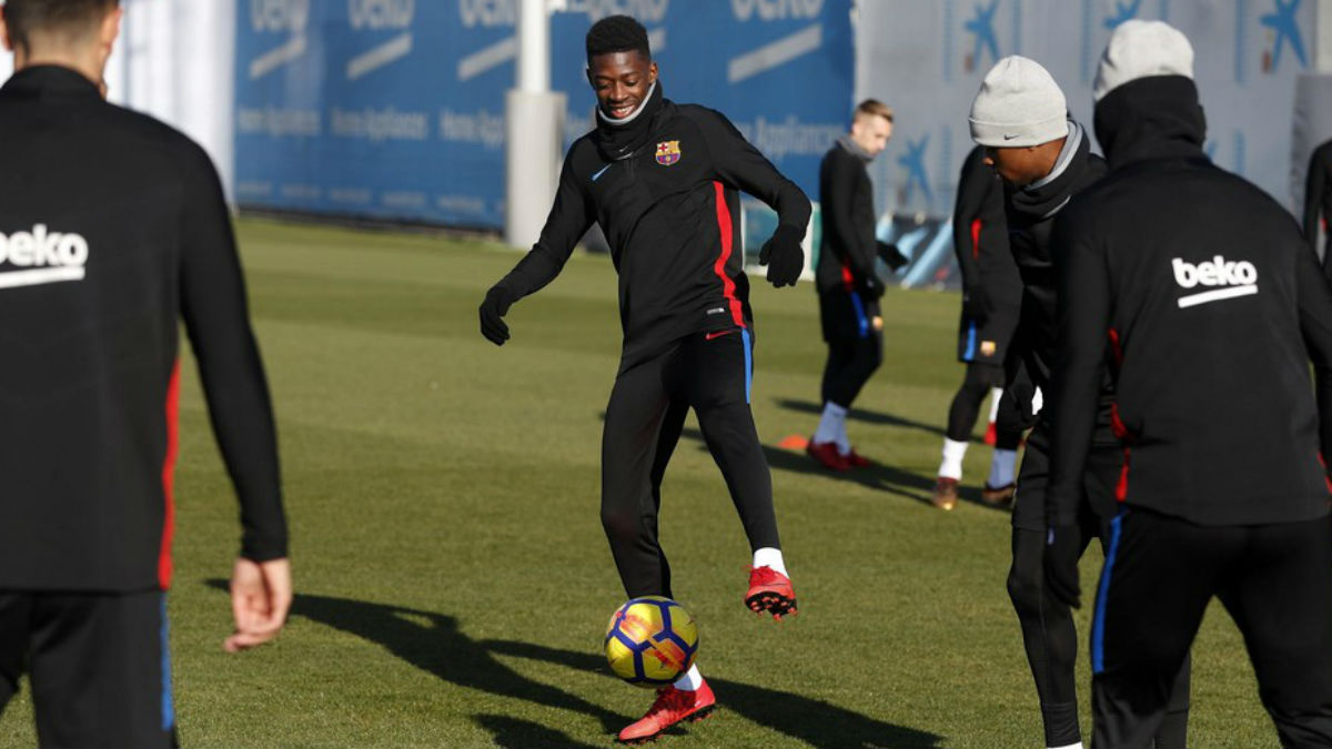 Dembélé ya trabaja con el grupo y apunta al Clásico