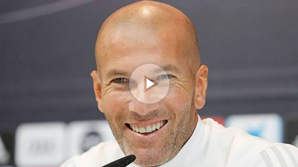 Zidane habla durante una rueda de prensa. (Realmadrid.com)