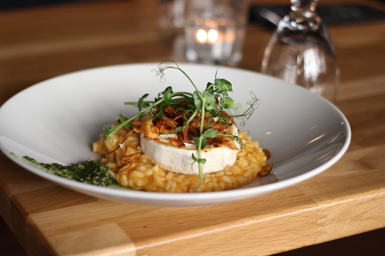 Risotto de calabaza y queso de cabra