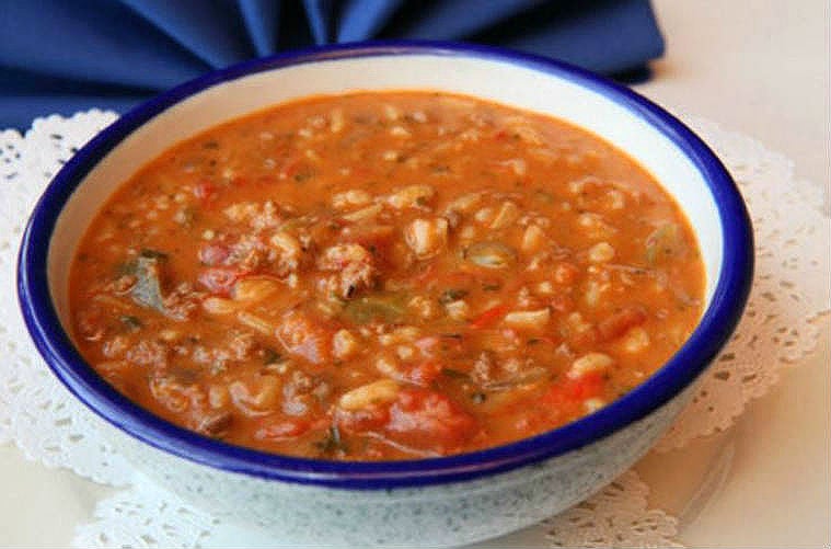 Sopa de arroz picante