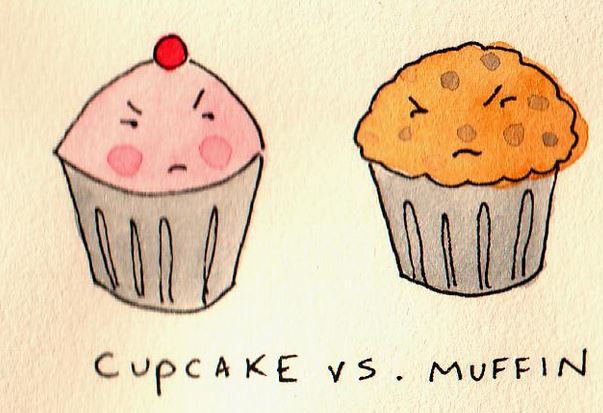 Muffins de atún, diferencia entre muffins y cupcakes