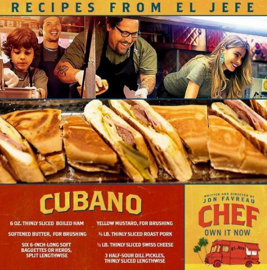 Sándwich cubano de la película ‘Chef’