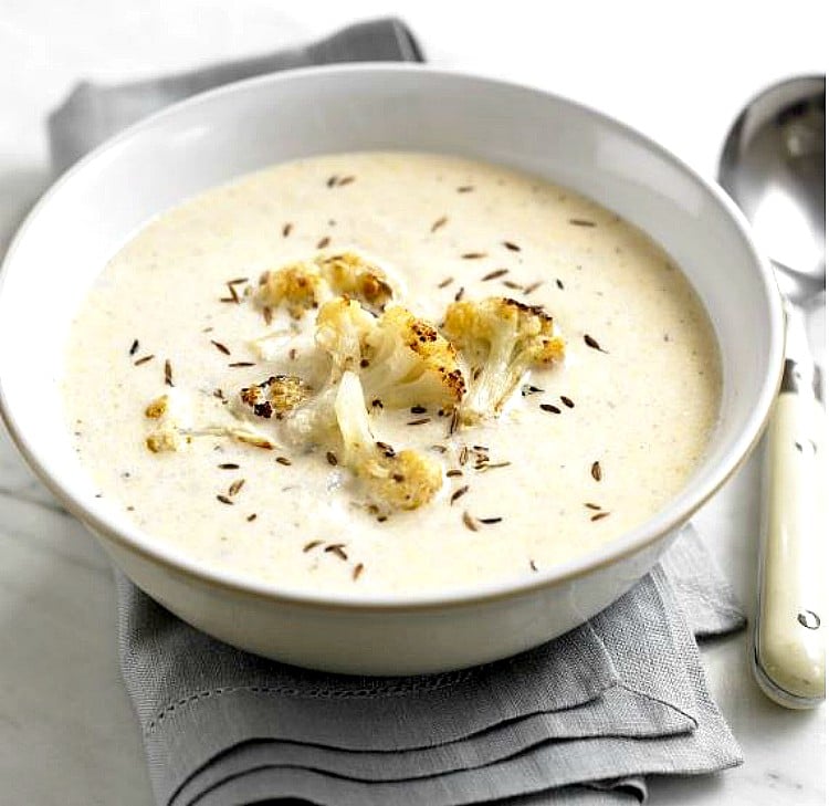 Sopa de coliflor asada