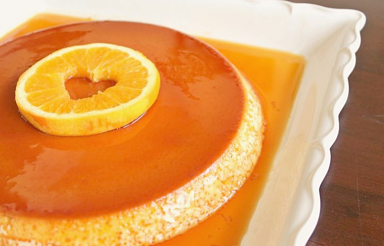 Flan de naranja