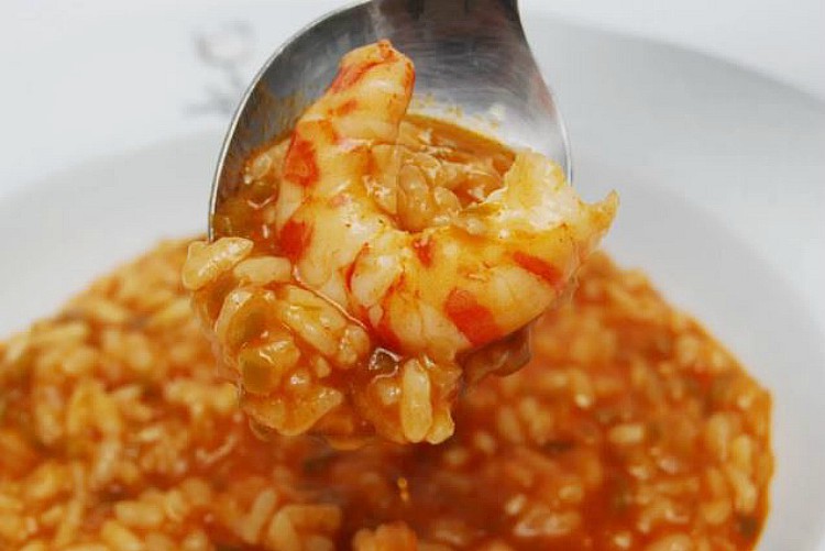 Arroz con gambas