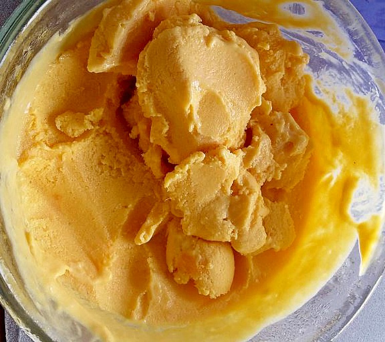 Receta de helado de mango casero