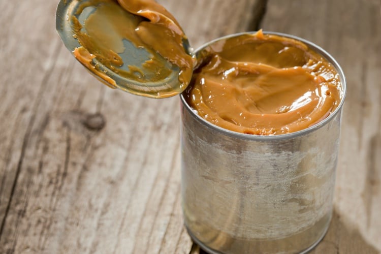 tarta de queso y dulce de leche