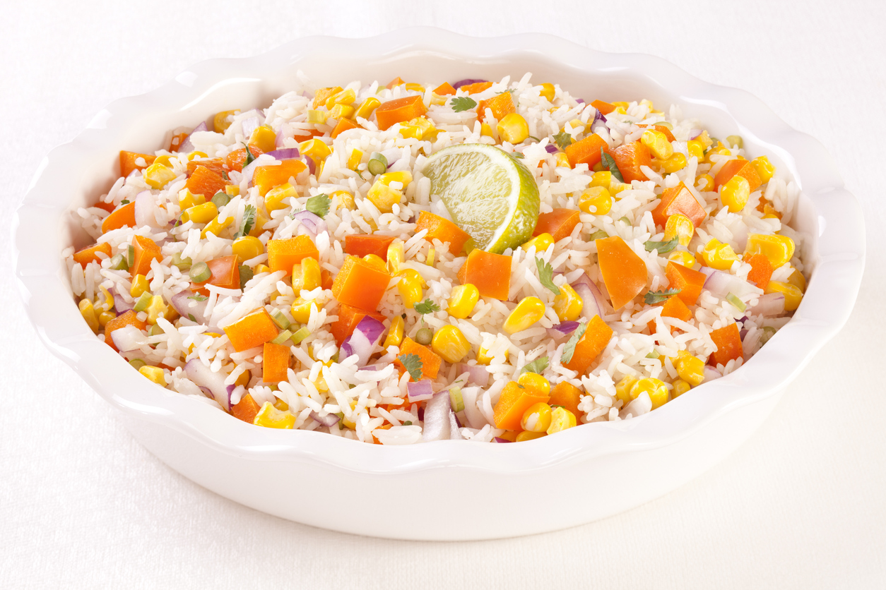 Receta de ensalada de arroz basmati con pimientos