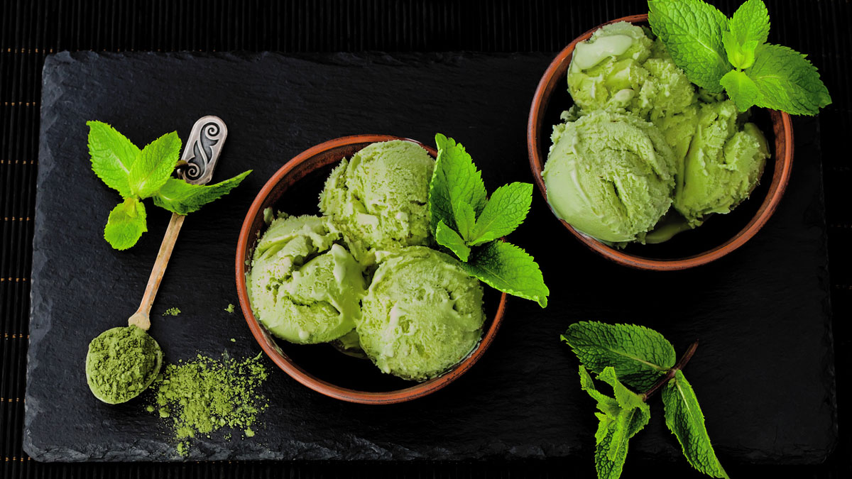 Receta de helado de té verde