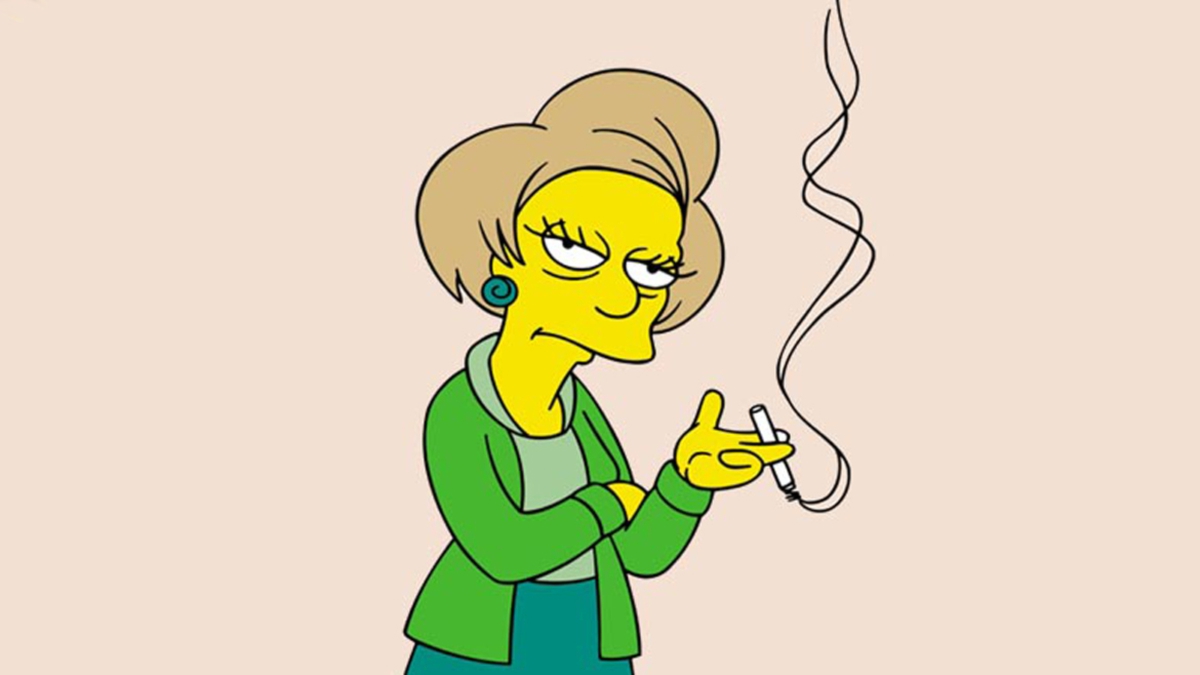 Edna Krabappel es uno de los personajes más queridos de la serie animada Los Simpson.