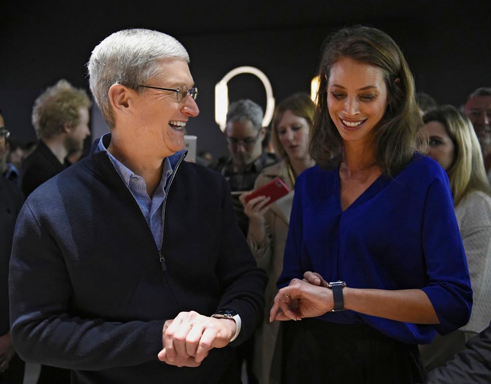 Tim Cook and Christie Turlington