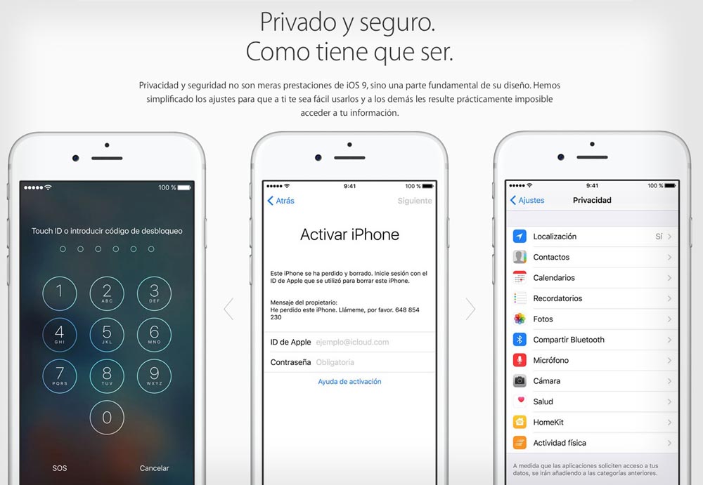 iOS Privacidad