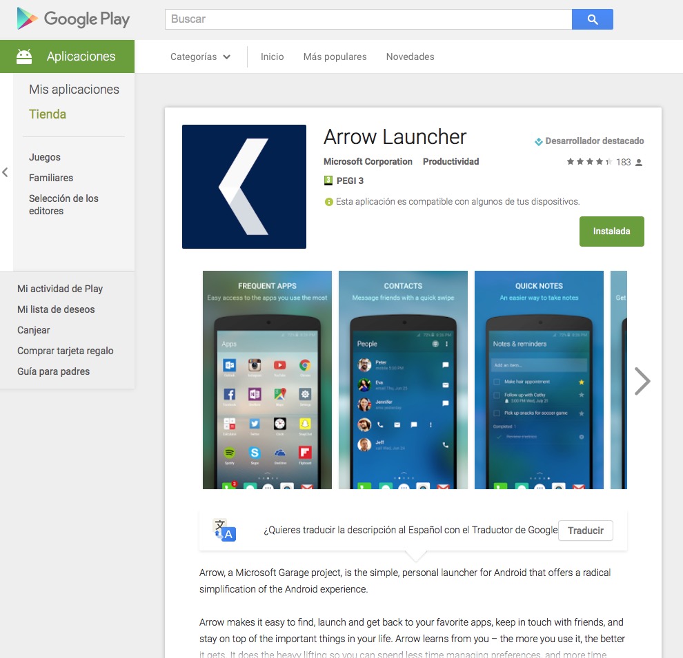 Arrow en App Store