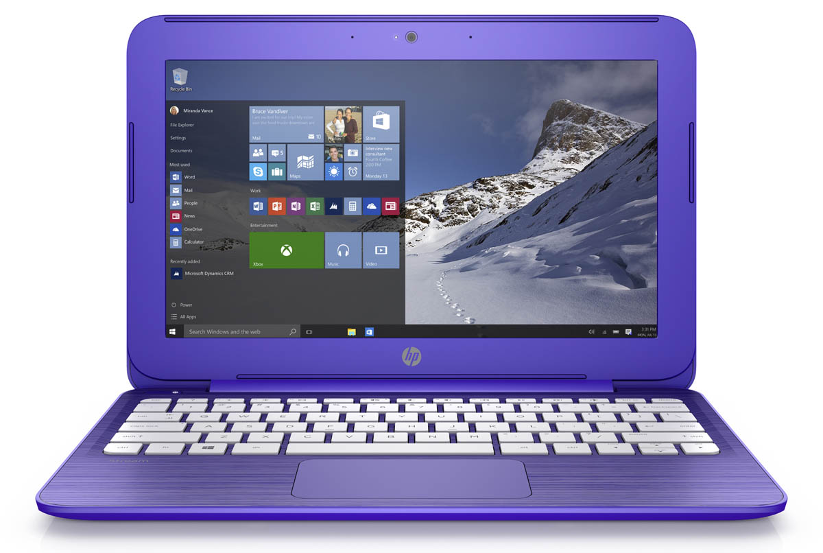 HP Stream _Violet Purple_center facing