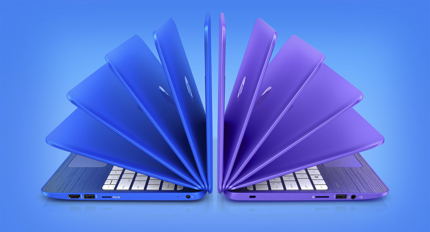 HP Stream_Cobolt Blue and Violet Purple