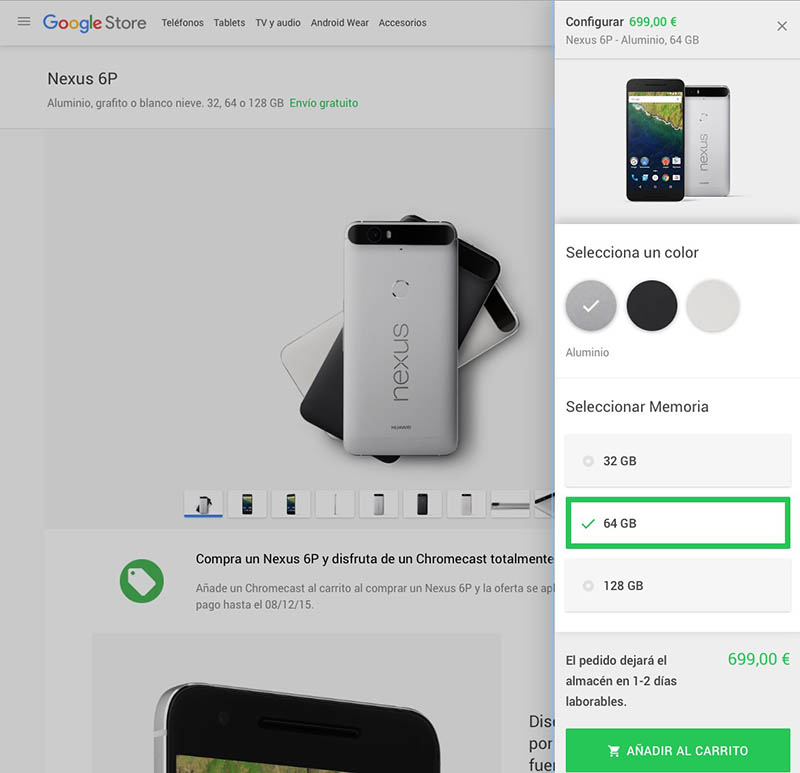 Tienda Google Nexus 6P