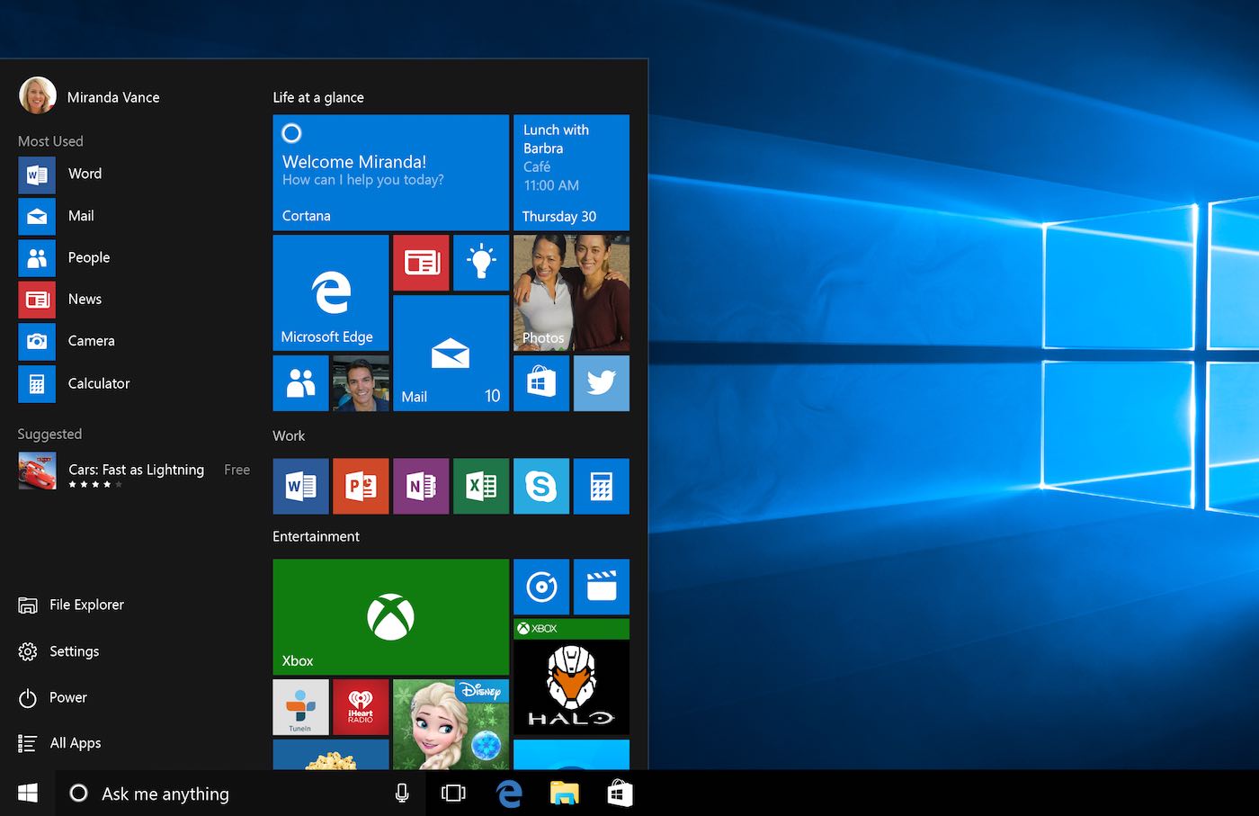 Windows 10 desktop 1