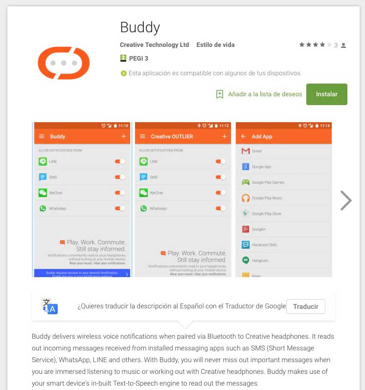 Buddy app para Creative