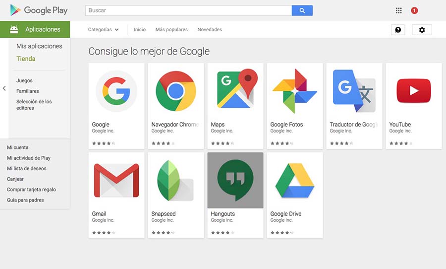 Google apps android favoritas