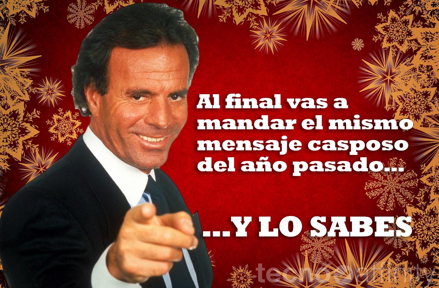 Meme de navidad de Julio Iglesias