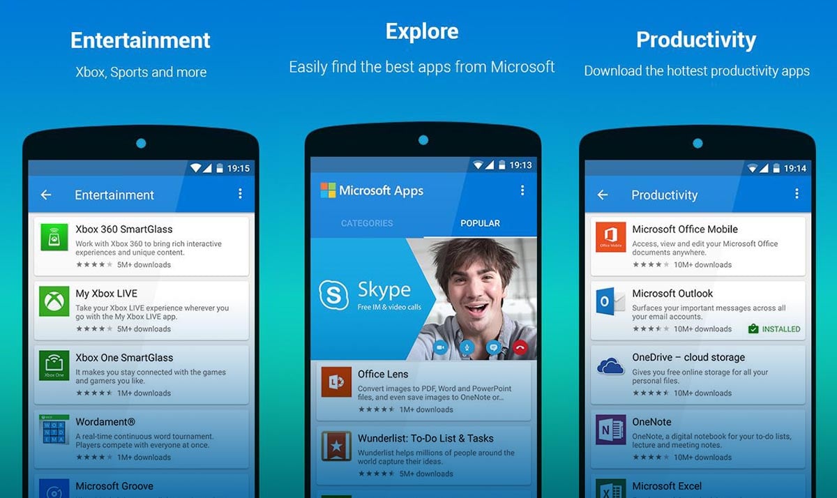 Microsoft Apps, los programas de Microsoft para Android más cerca