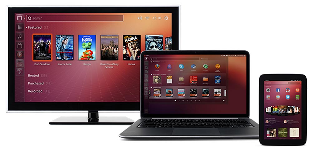 Tableta Ubuntu y ordenador