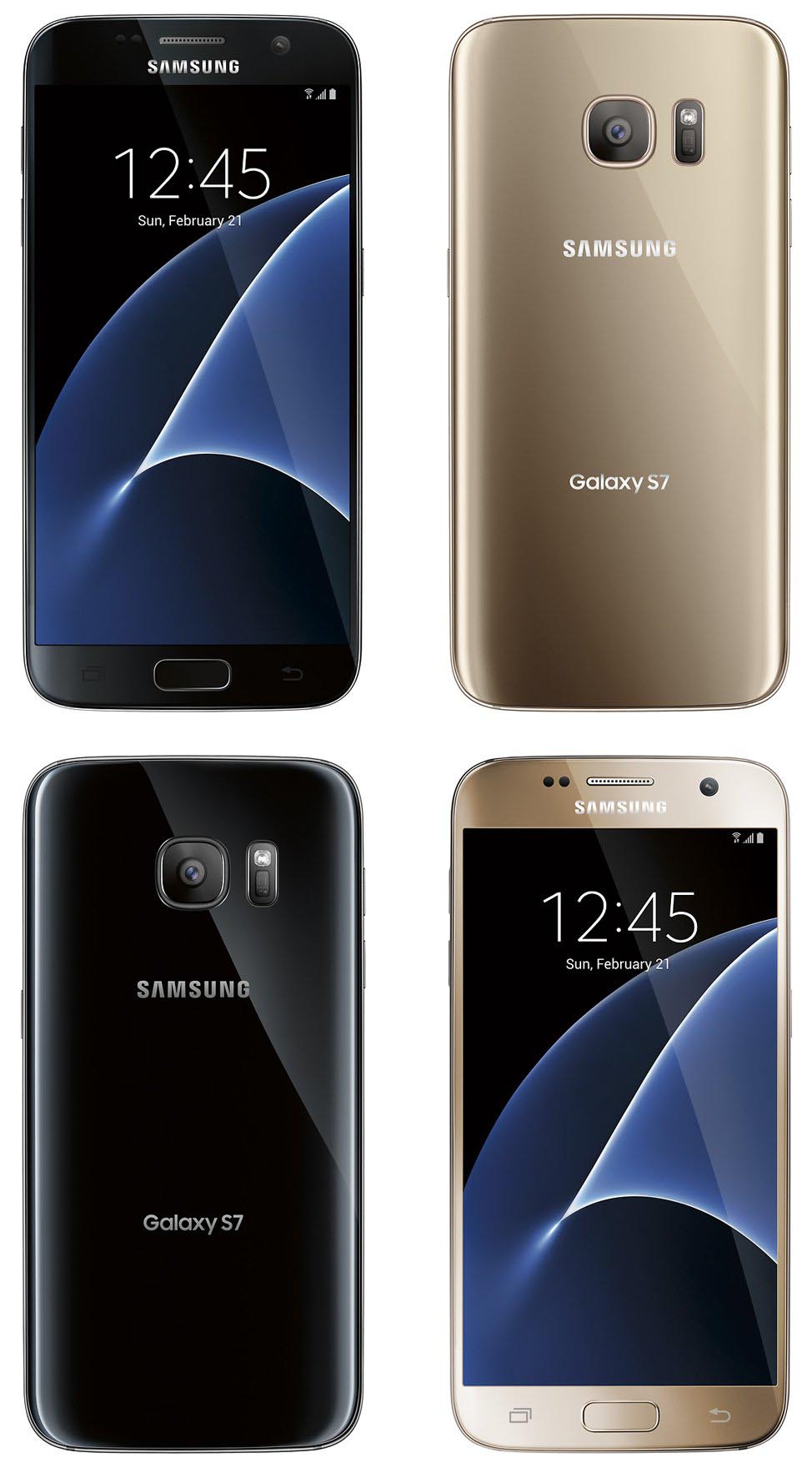 Galaxy S7 negro y dorado