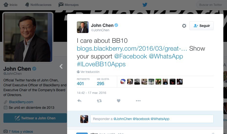 John Chen Twitter BlackBerry