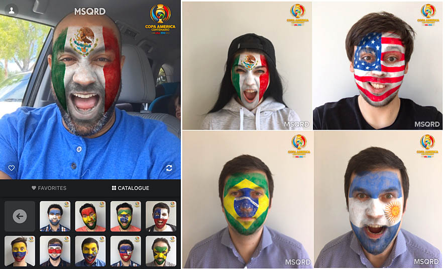 MSQRD añade a tu rostro la bandera de selecciones de fútbol