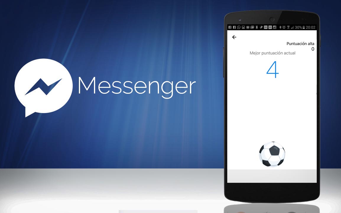 Messenger Facebook juego futbol