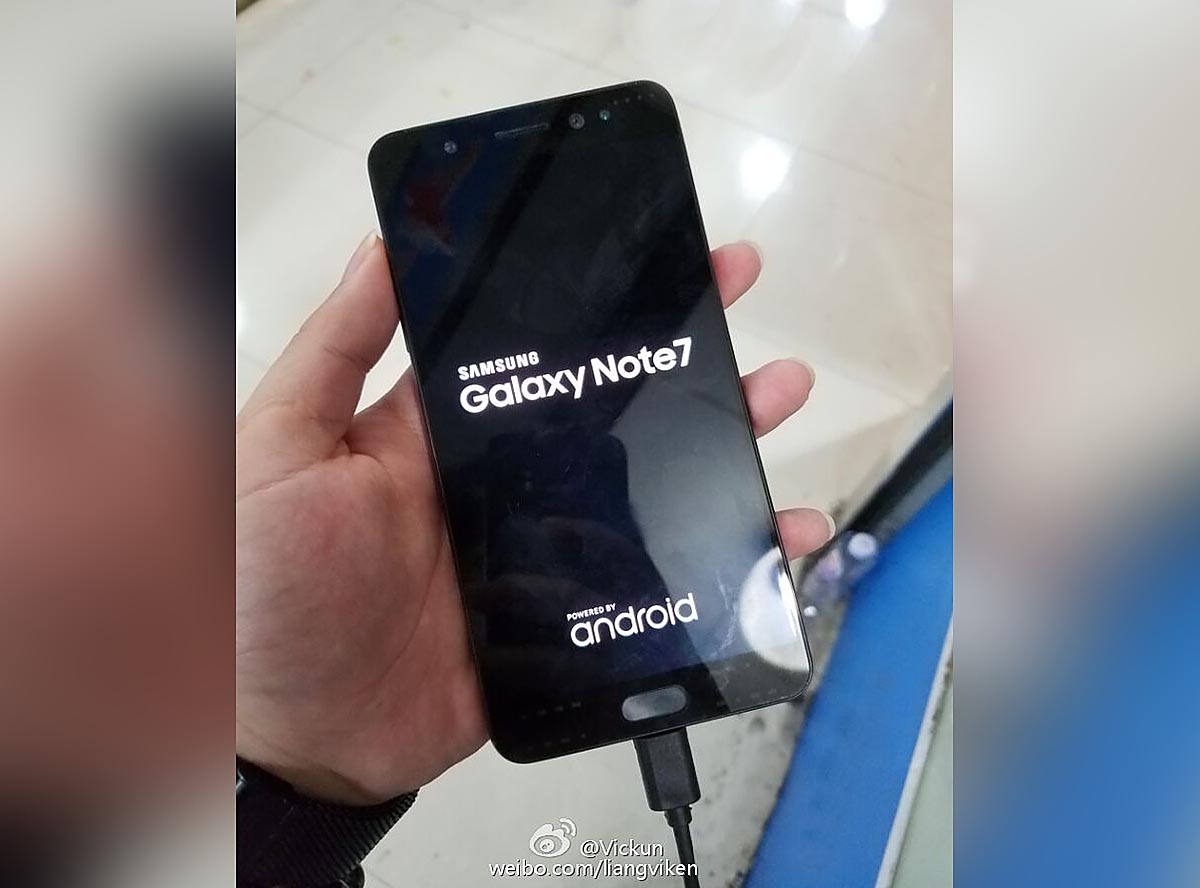 Galaxy Note 7 pantalla plana-apertura