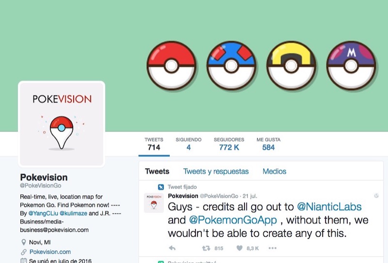 Uno de los sitios web más populares para la localización de Pokémons, PokeVision, ha decidido cerrar su página web para respetar los deseos de Niantic, aunque se desconoce si habrá otras que mantengan el servicio o cómo puede ser capaz el desarrollador de controlar su uso.