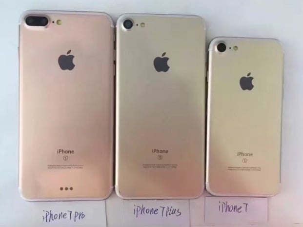 Tres modelos iPhone 7
