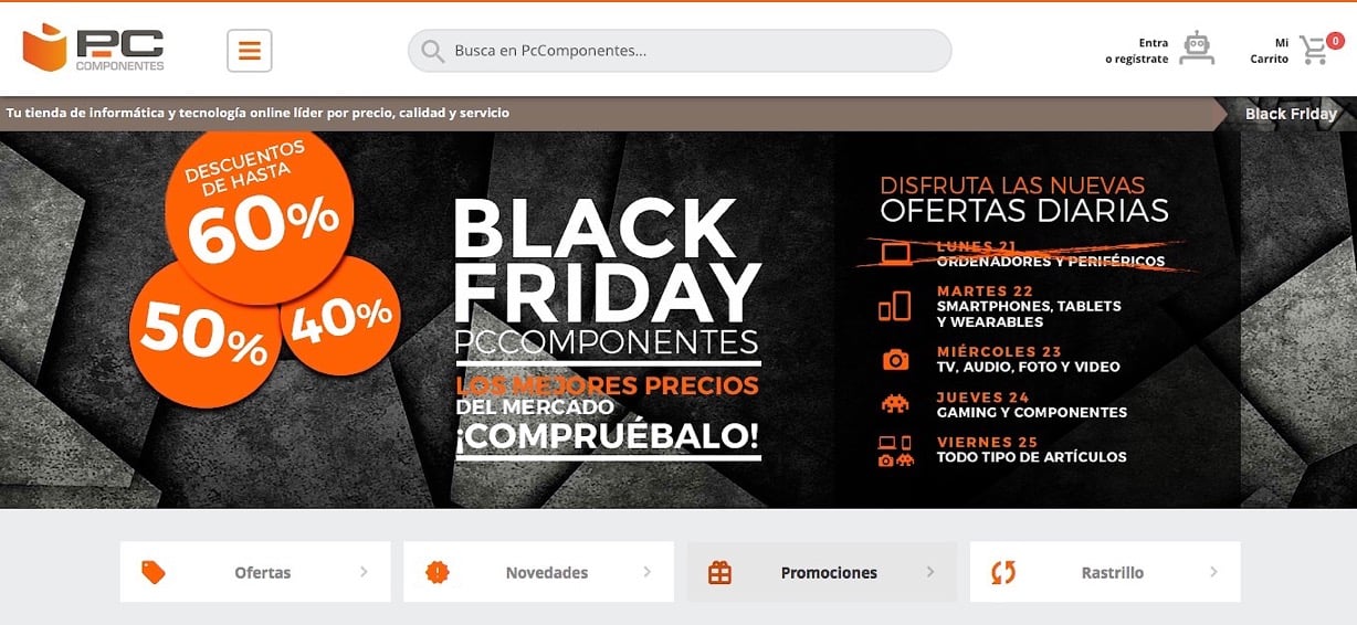 PcComponentes apuesta por la transparencia en sus ofertas del Black Friday