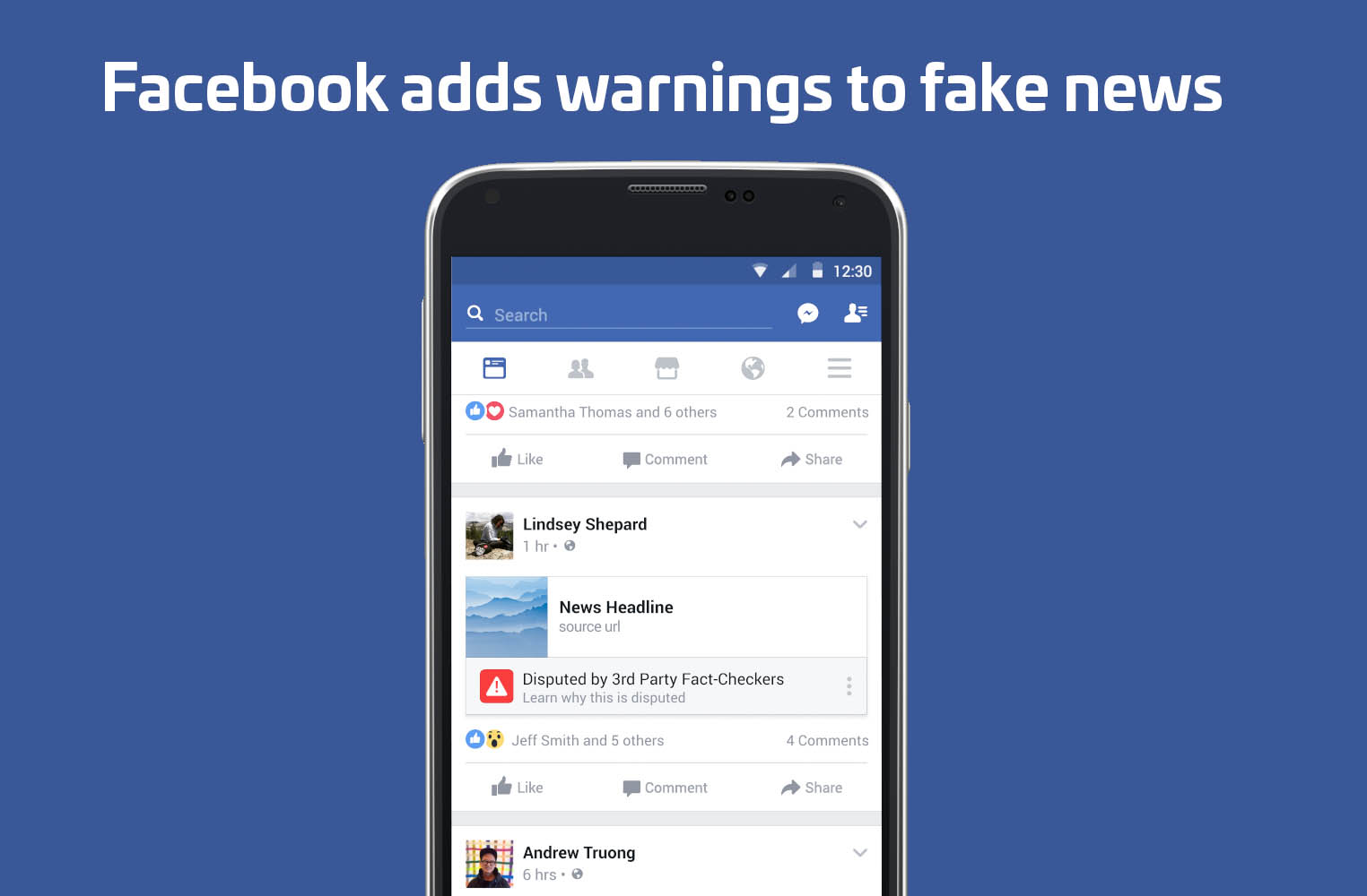 Facebook marcará con un aviso las noticias potencialmente falsas