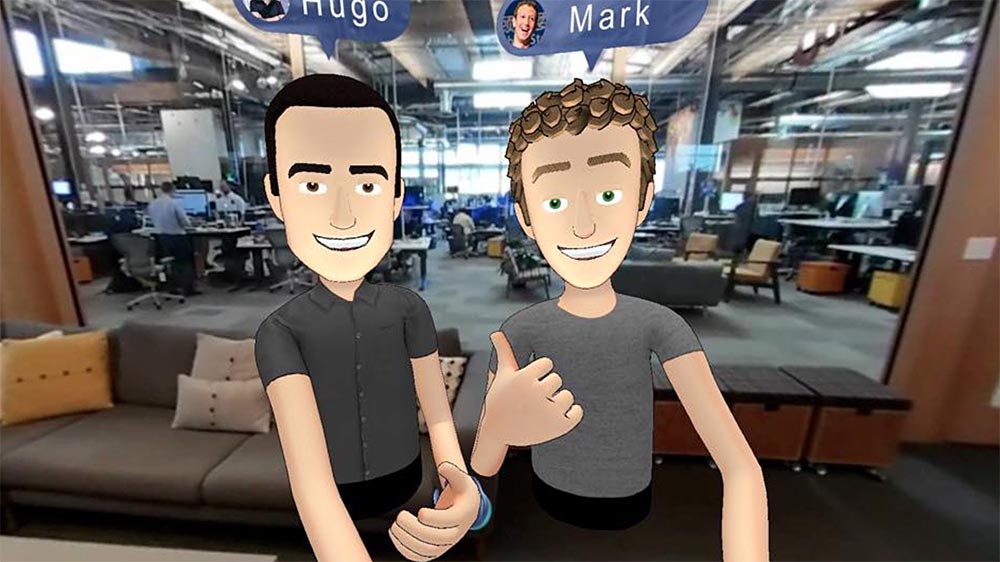 Mark Zuckerberg y Hugo Barra en realidad virtual