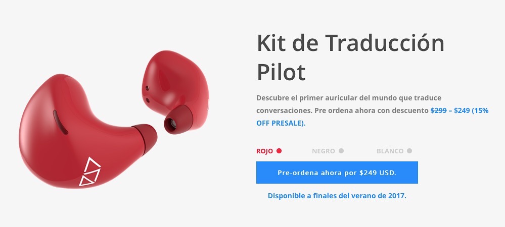 Pilot, el auricular que traduce idiomas en tiempo real