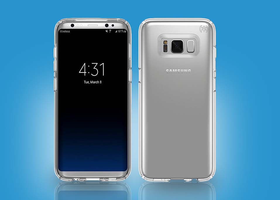 Galaxy S8 con carcasa transparente